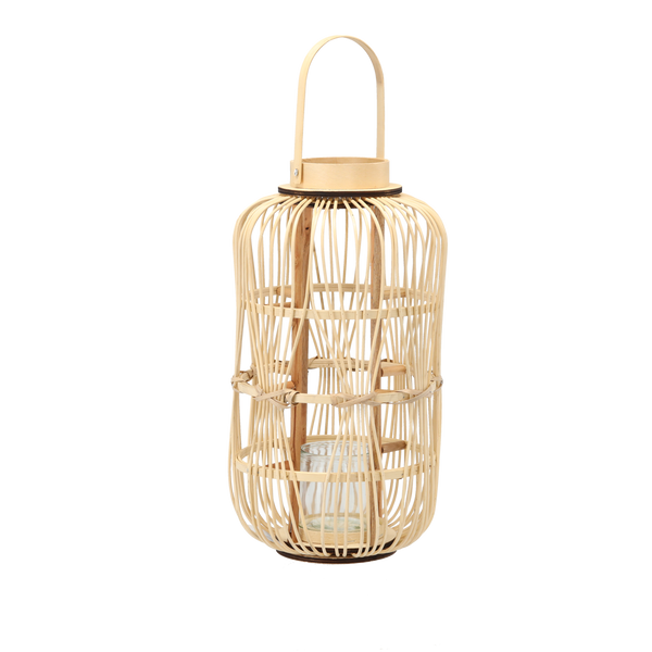 WOODEN LANTERN H 48 CM