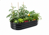GRZĄDKA WARZYWNO-KWIATOWA 120 X 60 X 30 CM OWALNA ANTRACYT