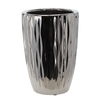 CERAMIC COVER FOR A POT 29 x 29 x 41,5 CM SILVER WAVY