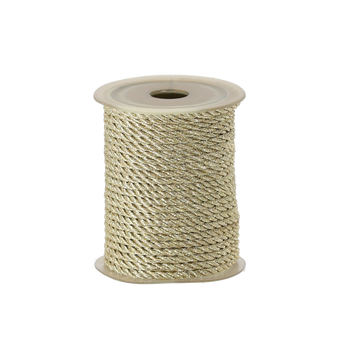 MATERIAL ROPE FOR GIFT WRAPPING - GOLD 3 M ON A SPOOL package=24pcs. *7694