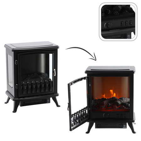 SEMINEU ELECTRIC - IMITAȚIE DE FLACĂRE - 41,5 x 28 x 50,8 CM - 900/1800W *5997
