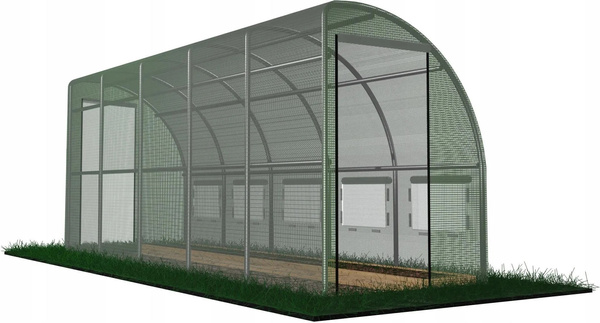 TUNEL FOLIOWY OGRODOWY 5 SEGMENTOWY "POŁÓWKA" ZIELONY 6x1,5x2 m