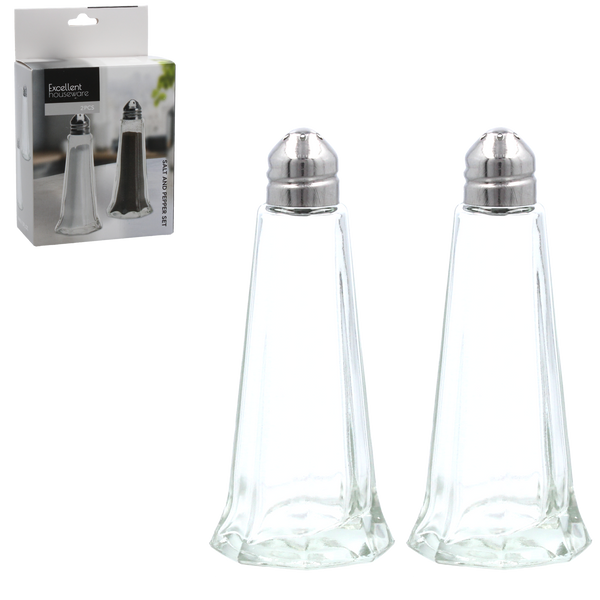 GLASS SET SALT/PEPPER