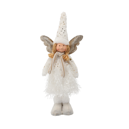 ŚWIĄTECZNY ANIOŁEK 45 CM BIAŁY *9643