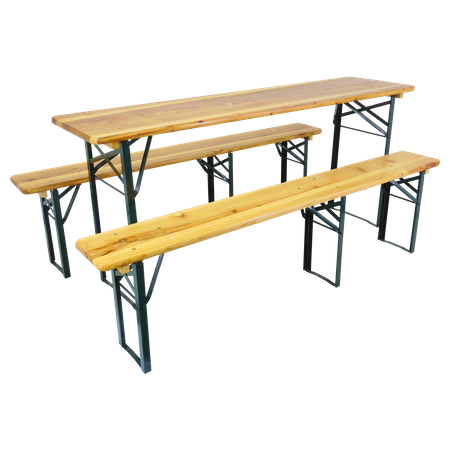 BIESIADNÍ SADA - STŮL 177 x 46 x 77 cm + 2 LAVICE 177 x 23 x 47 cm *2745