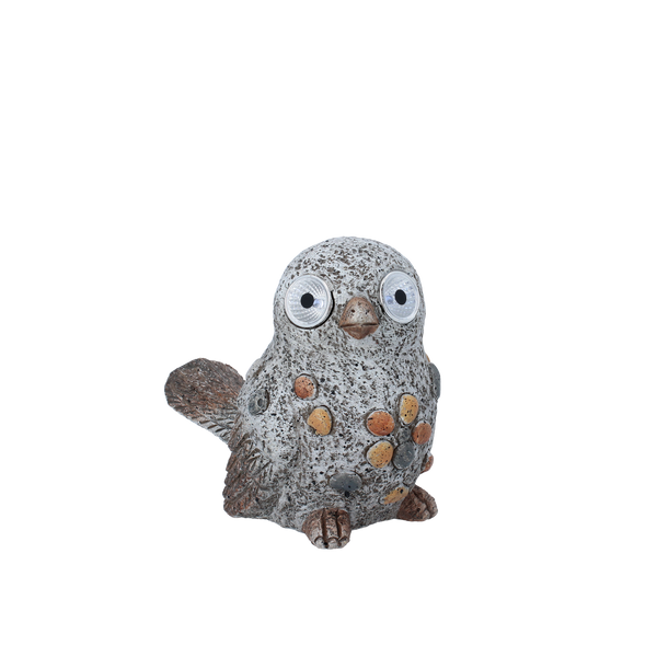 ZÁHRADNÍ FIGURKA - PTÁK S SVÍTÍCÍMI OČI 17 x 12 x 15 CM LED bal=4ks *7881