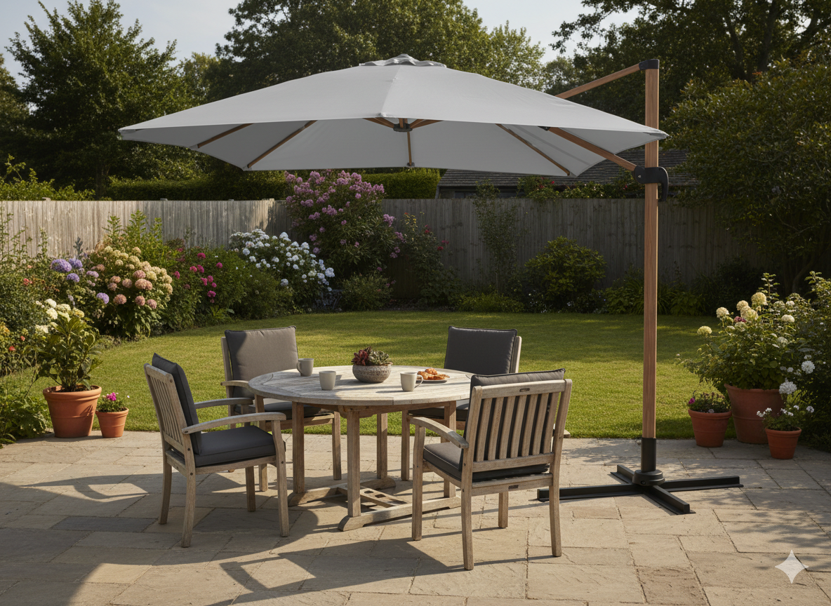 PARASOL OGRODOWY 3 x 3 M SZARY "ROMA" Z POKROWCEM - WOOD EFFECT pol_pl_PARASOL-OGRODOWY-3-x-3-M-SZARY-ROMA-Z-POKROWCEM-WOOD-EFFECT-6310-8978_3