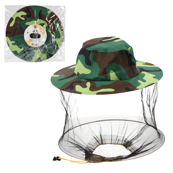 BEEKEEPING/FISHING/MOSQUITO HAT CAMOUFLAGE pack=10pcs