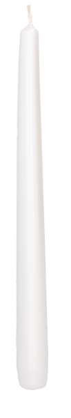CONE CANDLE WHITE METALLIC