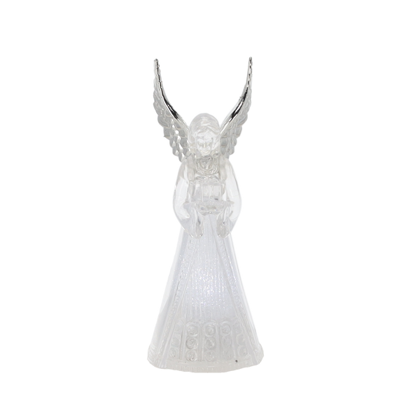 CHRISTMAS DECORATION - SMALL LED PLASTIC ANGEL 4 x 4 x 11 CM ASSORTED DESIGNS disp=12pcs