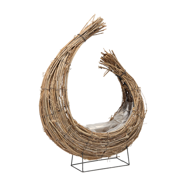 KOSÁRKA Z VŔBY POLKRUH 45 X 12 X 45 CM STOJACIA *9155