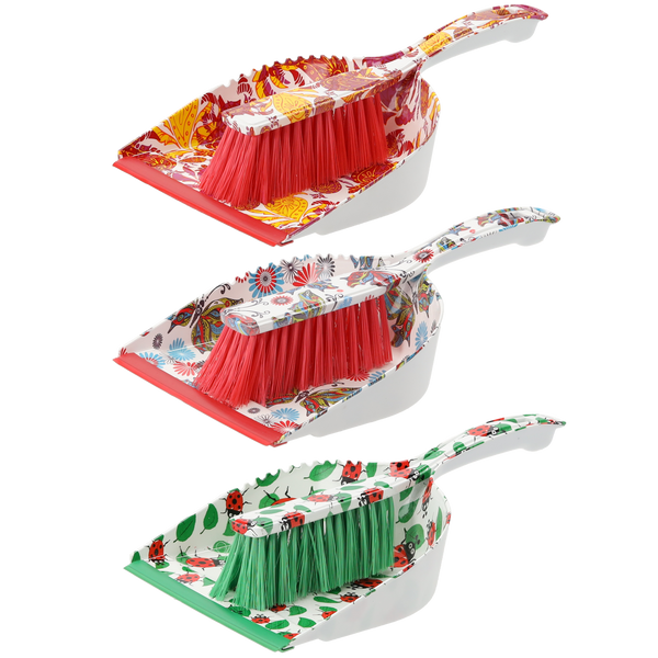 DUSTPAN WITH BRUSH "DECOR"