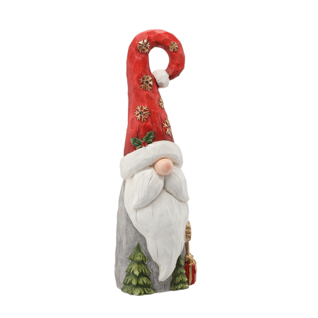FIGURKA BOŻONAR. - SKRZAT W CZAPCE MIKOŁAJA 22 X 21 X 66 CM LED *0851