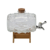 1,5 L GLASS BRREL ON A WOODEN STAND