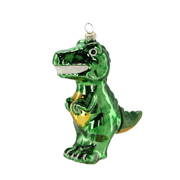 SKLENĚNÁ BAUBLE - DINOZAUR 9 x 4,4 x 12 CM balení=6ks *4570