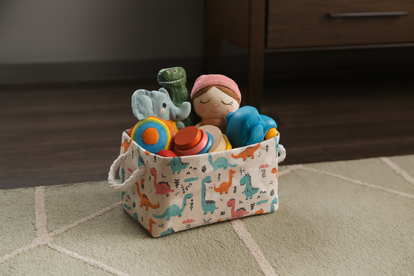 RECTANGULAR BASKET DINOSAURS SIZE S