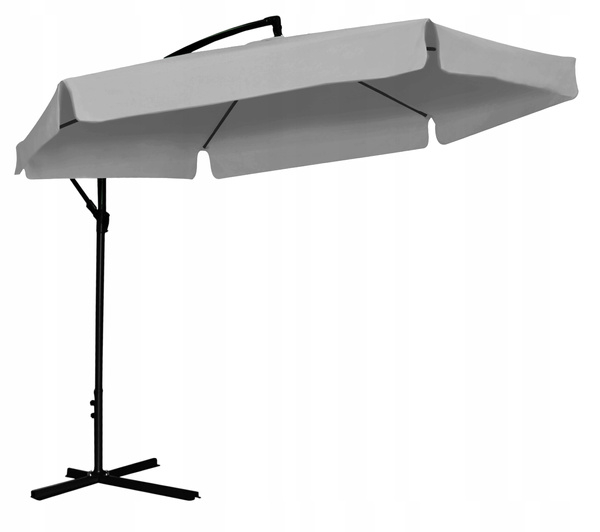 ZÁHRADNÝ PARASOL 3 M ŠEDÝ "BANANA" S OCHRANOU *5316