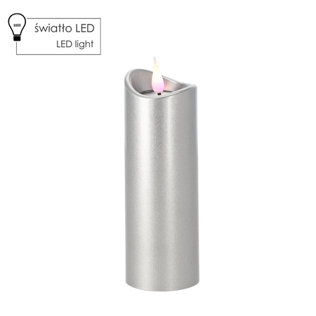 LED SVIECA 5CMX15CM S BATÉRIAMI STRIEBORNÁ RŮŽOVÝ PLAMEŇ*9686