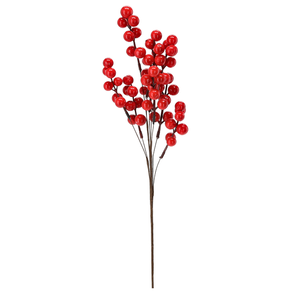 CHRISTMAS DECORATION - DECORATIVE BRANCH WITH MOUNTAIN ASH 50 CM
