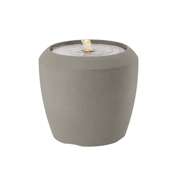 PLASTIC GARDEN FOUNTAIN WITH LED 33,6 x 33,6 x 30,5 CM GREY