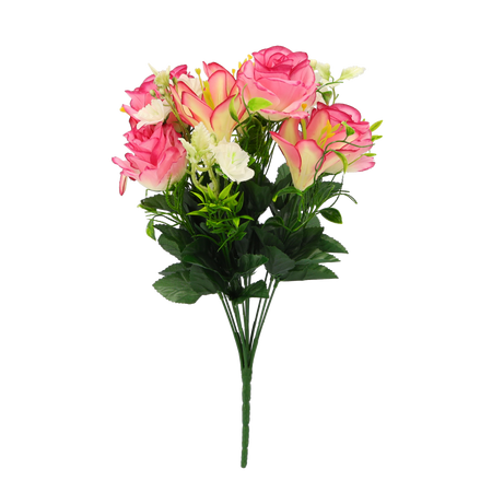 ARTIFICIAL BRANCH - ROSES AND LILES ASSORTED COLOURS
