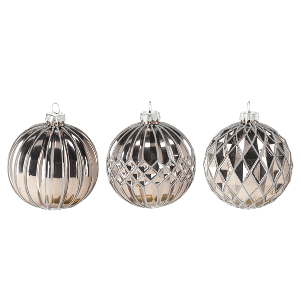 GLASS ORNAMENT BALL DIA 8CM