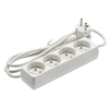 EXTENSION CORD POWER STRIP 4 SOCKETS 1.5M WHITE