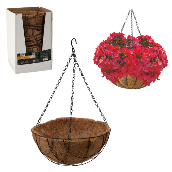 HANGING POT WITH A COCO LINER 30,5 x 15 CM