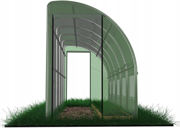 TUNEL FOLIOWY OGRODOWY 5 SEGMENTOWY "POŁÓWKA" ZIELONY 6x1,5x2 m
