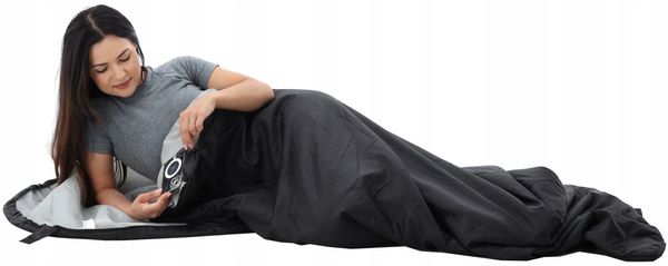 TOURIST SLEEPING BAG 215 x 75 CM BLACK