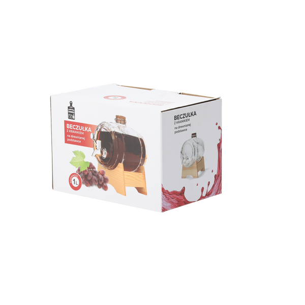 BECZUŁKA 1 L NA DŘEVĚNÉ PODSTAVCI S KOHOUTKEM *5704