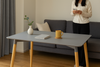 STÓŁ PROSTOKĄTNY 120 x 80 x 74 cm - SZARY *7851