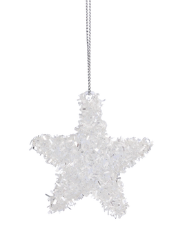 CHRISTMAS TREE DECORATION STAR 6 CM