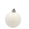 SET OF 16 BAUBLES 6 CM WHITE