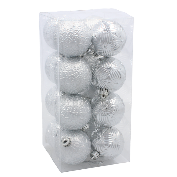 KPL. 16 BOMBEK 6 CM ROȘU / AURII / ARGINTIU *3771