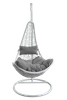 HANGING CHAIR - WHITE, CUSHION - DARK GRAY, FRAME - WHITE, HALF /1151/ *1167
