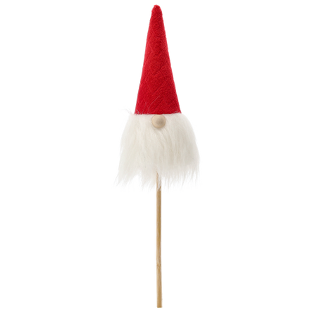 CHRISTMAS GNOME ON A STICK 7 x 3 x 24 CM MIX COLORS