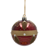 SET 6 BOLURI DE CRĂCIUN BURGUND 7 CM MIX DE MODELE *5782