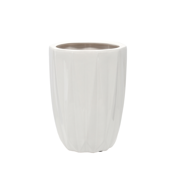 GHIVECHE CERAMICE 24 x 24 x 32 CM ALB DULCE *3666