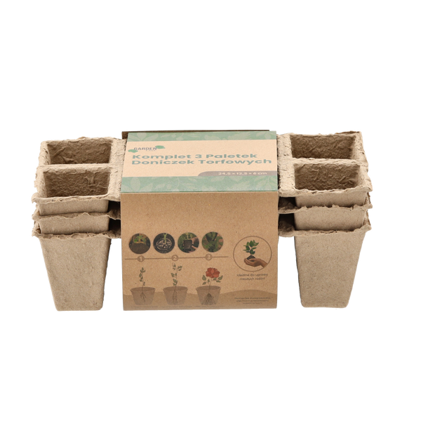 KPL. 3 SETURI CĂNI DIN TURBA 24,5 x 12,5 x 6 CM