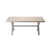 ALUMINIOWY STÓŁ OGRODOWY Z BLATEM POLYWOOD 180 x 100 x 75 CM BEŻOWY *9477