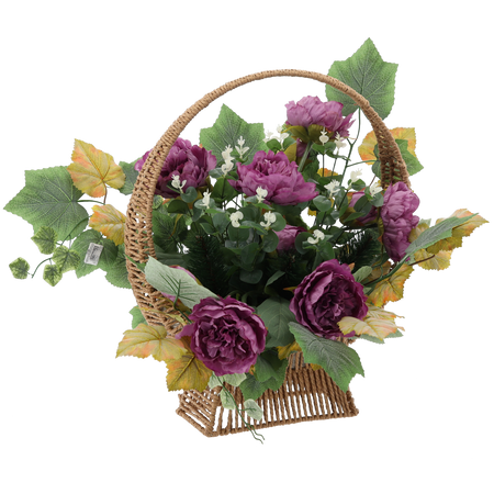 BOUQUET CH-25 ( WIDTH 70CM, HEIGHT 55 CM) PEONY MIX BASKET