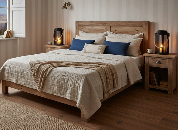 LAMPION DREWNIANY 30 x 20 CM CZARNY