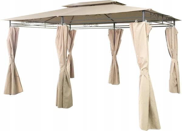 ALTANĂ PAVILION DE GRĂDINĂ BEJ 3 X 4M 3 x 4 x H2.6m *5705