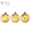 GLASS ORNAMENT - GOLD 10 CM MIXED PATTERNS