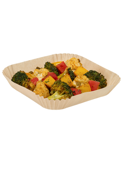 SET 50 ÎNLOCURI PENTRU FRITEUZE FĂRĂ ULEI PENTRU HâRTIE PATRATĂ 20 X 4,5 CM *2572