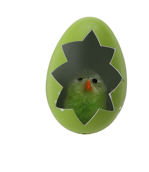 KPL. 4 VELIKONOČNÍCH OZDOB - KUŘÁTKA VE ŠLAPCE 8 x 4 x 12 CM MIX BARVY *9298