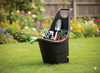 WÓZEK OGRODOWY WIELOFUNKCYJNY Z KÓŁKAMI 50L CZARNY 