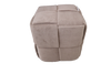 WOVEN CUBE POUF 40 X 40 X 40 CM GREY
