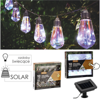 GIRLANDĂ SOLARĂ PENTRU GRĂDINĂ LUNGIMEA 2 + 1,8 M FELISI 10 LED OPAL ZIMBURI ALB *3552